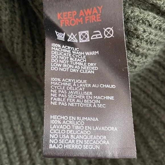 SILENCE + Noise Urban outfitters Olive green bell sleeve cropped crew sweater - Picture 9 of 12